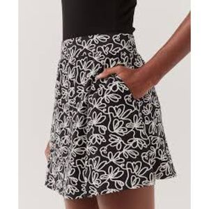 Pact Organic Cotton Fit and Flare Floral Mini Skirt Size L